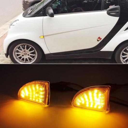 ウインカー 2ピース LED ダイナミック ウインカー サイド フェンダー マーカー シーケンシャル ランプ 適用: メルセデス スマート/SMART W451 フォーツー用 2007-2014 クリア シェル・スモーク シェル シーケンシャル AL-II-2148 AL