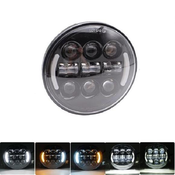 Х 5.75 ȥХ ץ LED إåɥ饤  ۥ磻 DRL 󥸥  إåɥ Ŭ:  ݡĥ եƥ ȥ꡼ BOB 145W ֥å AL-KK-2544 AL