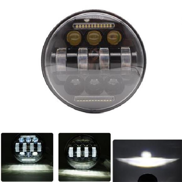Х 5.75 ȥХ ץ LED إåɥ饤  ۥ磻 DRL 󥸥  إåɥ Ŭ:  ݡĥ եƥ ȥ꡼ BOB 1ԡ 66W ֥å AL-KK-2544 AL