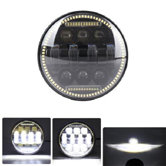 Х 5.75 ȥХ ץ LED إåɥ饤  ۥ磻 DRL 󥸥  إåɥ Ŭ:  ݡĥ եƥ ȥ꡼ BOB 1ԡ 66W ֥å AL-KK-2544 AL