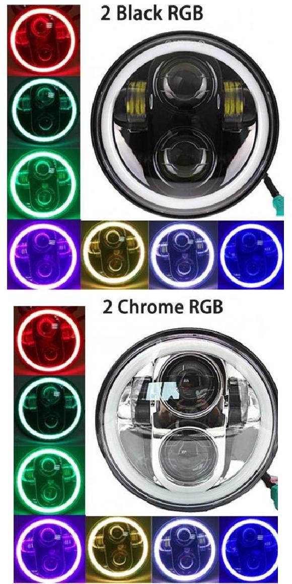Х 5.75 ȥХ ץ LED إåɥ饤  ۥ磻 DRL 󥸥  إåɥ Ŭ:  ݡĥ եƥ ȥ꡼ BOB 140W RGB AL-KK-2544 AL
