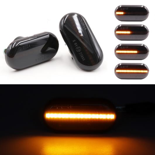 車用ライト 2ピース LED アンバー ダイナミック フロー ウインカー サイド マーカー ライト 適用: ルノー/RENAULT クリオ1 2 メガーヌ 1 カングー ラグナ 1 トゥインゴ AL-MM-2273 AL