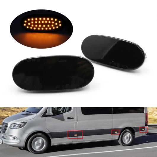 車用ライト ペア スモーク レンズ サイド マーカー ランプ リピーター インジケーター ウインカー パネル ライト 適用: ベンツ スプリンター W906 AL-MM-2351 AL