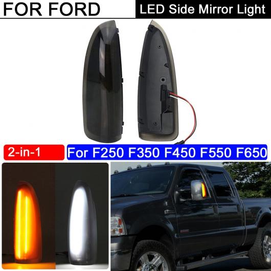 ѥ饤 2ԡ LED  Хåߥ顼 ߥ顼 饤 2in1 С 󥷥ʥ ۥ磻 ݥ 饤 1 ڥ Ŭ: ե/FORD F250 F350 F450 F550 F650 AL-MM-5668 AL