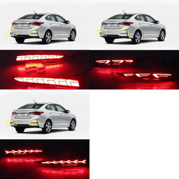ѥ饤 2ԡ LED ꥢ Хѡ ե쥯 饤 Ŭ: ҥ//HYUNDAI  ꥹ 2017 2018 ɥ饤ӥ 饤+֥졼 饤 ǥ Aǥ C AL-MM-5783 AL