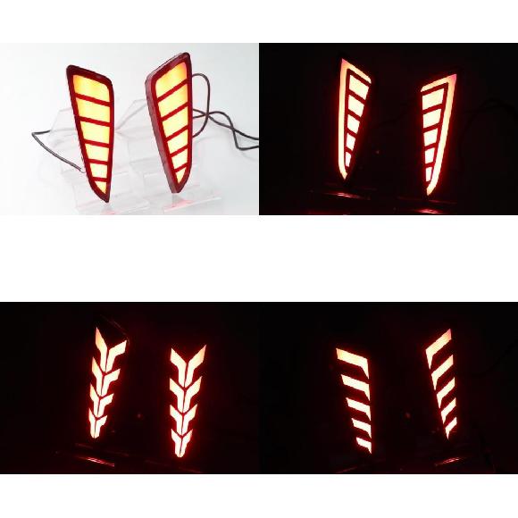 ѥ饤 2in1 LED ꥢ Хѡ ե쥯 饤 Ŭ: ȥ西 CHR 2016-2018 3D LED 饤ȥС ɥ饤ӥ 饤ȡå ֥졼 饤 ǥ Aǥ D AL-MM-5792 AL