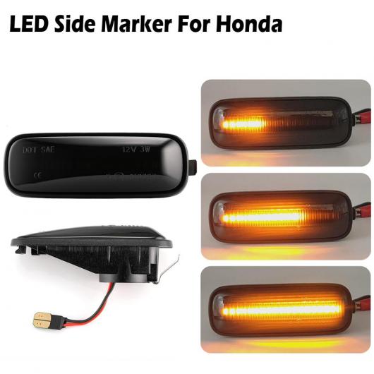 車用ライト 1ペア ダイナミック LED サイド マーカー ライト スモーク ターンシグナルライト サイド ランプ 適用: ホンダ シビック 96-00 バラード ハッチバック セダン 95-99 AL-MM-5812 AL