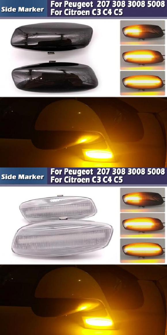 ѥ饤 2ԡ ʥߥå С LED ե  ޡ 饤 Ŭ: ץ硼/PEUGEOT 207 308 3008 5008 RCZ 2006-2015 ⡼ꥢ AL-MM-5827 AL
