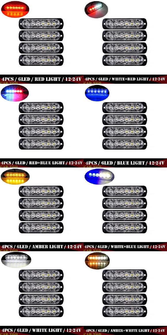 ѥ饤 4ԡ 6 LED  饤 С ȥå ޡ󥷡 ӡ ˥ ϥ եå ȥ 饤 С CA269-R-4ԡCA269-WY-4ԡ AL-MM-8564 AL
