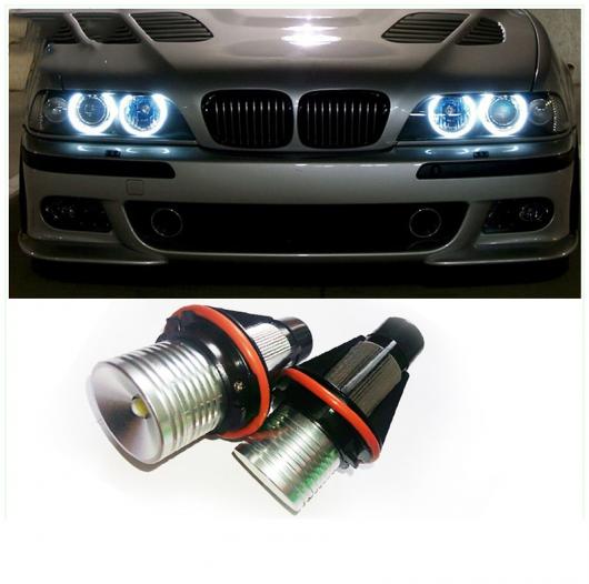 ѥ饤 1å 10W LED 󥸥륢 HALO ޡ  饤 Х CAN-BUS Ŭ: BMW E39 E53 E60 E61 E63 E64 E65 E66 E83 E87 X3 X5 ۥ磻 AL-MM-8672 AL