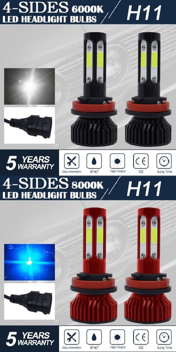 ѥ饤 1ڥ ѡ ֥饤 H11 LED H9 HB3 9005 HB4 9006 H11 H7 H8 LED إåɥ饤 100W 20000LM 6000K 12V 8000K إåɥ饤 Х 6000K ֥å 롦8000K å  H89006/HB4 AL-NN-6042 AL