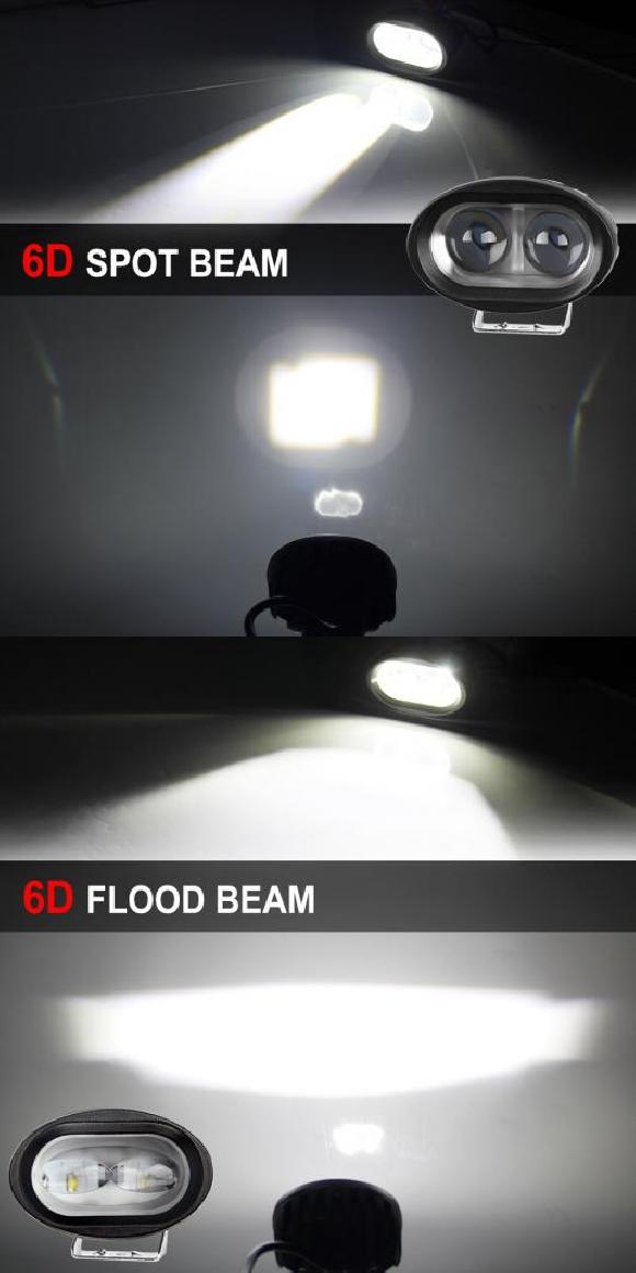 ѥ饤 1ԡ LED إåɥ饤 Ŭ: ȥХ ȥå ȥ饯 ȥ졼顼 SUV ATV - LED  饤 12V 24V ե 6D ݥå 饤ȡ6D  饤 AL-NN-6177 AL