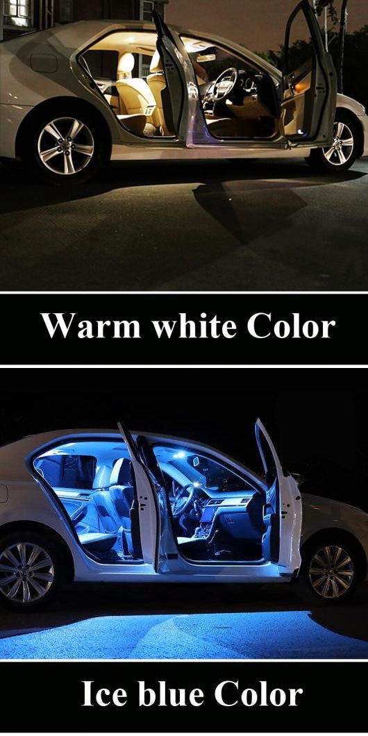 車用ライト 車内 ルームライト LED 適用: メルセデス・ベンツ C クラス W202 W203 W204 W205 S203 S204 C203 C204 CAN-BUS カー インテリア ドーム マップ ランプ キット ウォームホワイト・アイスブルー W202 セダン 8ピース～C204 クーペ 8ピース AL-NN-8543 AL