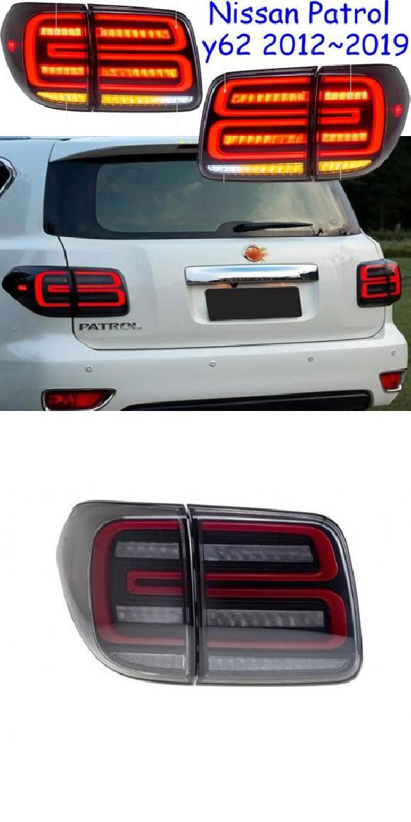 車用ライト 4ピース 適用: 日産 パトロール テールライト Y62 LED 2008-2015 テール ランプ リア モデル2 レッド・モデル2 スモーク レッド 日産 パトロール 2008-2014 AL-OO-0568 AL