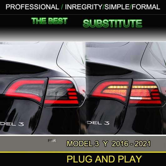 ѥ饤 ơ 饤 Ŭ: ƥ/TESLA ǥ 3 ǥ Y 2016-2021 ꥢ  DRL+ʥߥå 󥫡+С+֥졼 LED 1å  AL-OO-1082 AL