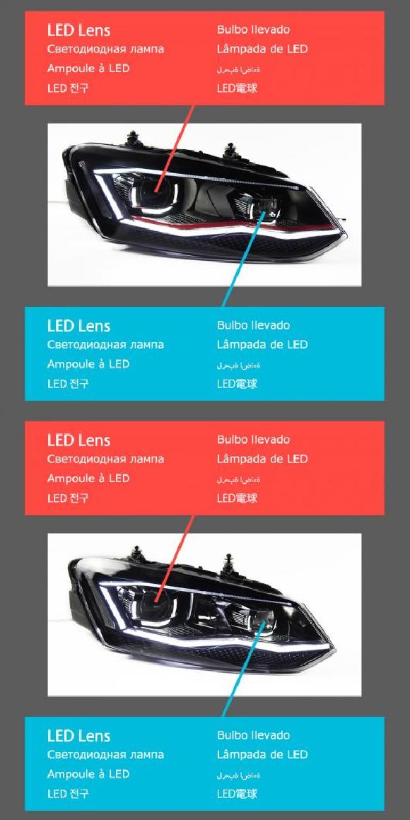 ѥ饤 إå  Ŭ: VW ݥ LED إåɥ饤 2011-2018 إåɥ饤 ݥ DRL 󥫡 ϥ ӡ 󥸥  ץ  V2-åɡV2-С AL-OO-7769