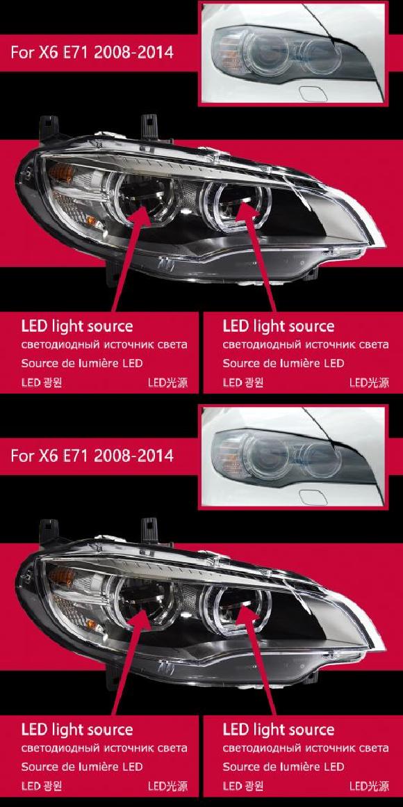 ѥ饤 إå  Ŭ: BMW E71 E70 LED إåɥ饤 2007-2013 إåɥ饤 X6 X5 DRL 󥫡 ϥ ӡ 󥸥  ץ  AFSʤAFSޤ AL-OO-7790