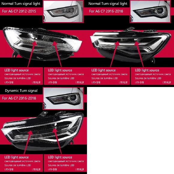 ѥ饤 إå  Ŭ: ǥ/AUDI A6 C7 LED إåɥ饤 2012-2017 إåɥ饤 A6 C7 DRL 󥫡 ϥ ӡ 󥸥  ץ  2012-20152016-2018 ʥߥå AL-OO-7800