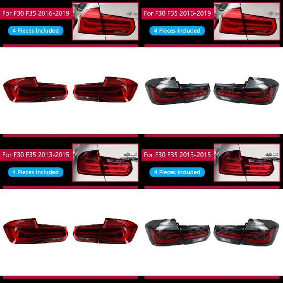 ѥ饤 ơ  Ŭ: BMW F30 LED ơ饤 2013-2018 320i 325i 330i F35 ꥢ ե ֥졼 󥫡 16-19 åɡ13-15 ֥å AL-OO-7807