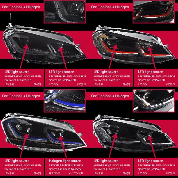 ѥ饤 إå  Ŭ:  7 MK7 GTI LED إåɥ饤 2013-2017 إåɥ饤  7 MK7 GTI DRL 󥫡 ϥ ӡ 󥸥  ץ ֥åС AL-OO-7810