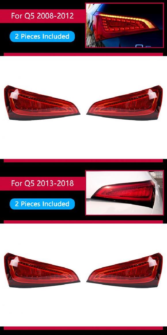 ѥ饤 ơ  Ŭ: ǥ/AUDI Q5 LED ơ饤 2009-2018 Q5 ꥢ ե ֥졼 󥫡 2008-20122013-2018 AL-OO-7836