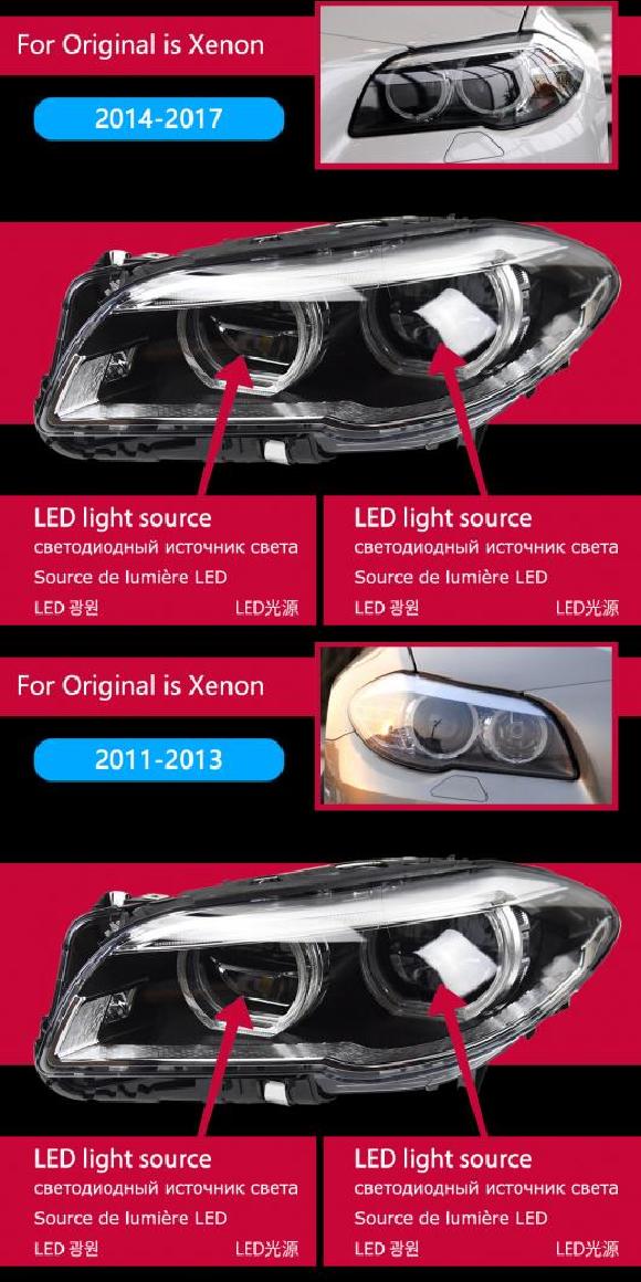 ѥ饤 إå  Ŭ: F10 F18 LED إåɥ饤 2010-2016 إåɥ饤 520I 525i 530i 535i DRL 󥫡 ϥ ӡ 󥸥  ץ 2014-20172011-2013 AL-OO-7905
