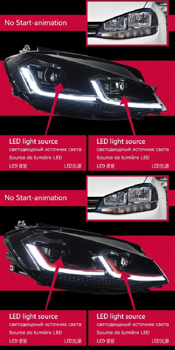 ѥ饤 إå  Ŭ: VW  7.5 LED إåɥ饤 2018-2021  7 إåɥ饤 DRL 󥫡 ϥ ӡ 󥸥  ץ  С ˥᡼ʤå ˥᡼ʤ AL-OO-7916