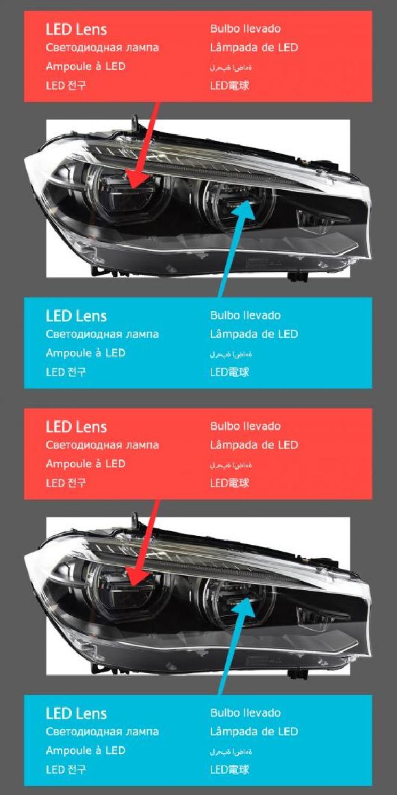 ѥ饤 إå  Ŭ: BMW X5 X6 LED إåɥ饤 2013-2019 إåɥ饤 F15 F16 DRL 󥫡 ϥ ӡ 󥸥  ץ X5 F15X6 F16 AL-OO-7998