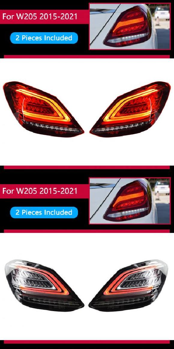 ѥ饤 ơ  Ŭ: 륻ǥ٥ W205 LED ơ饤 2014-2020 C180 C200 C300 ꥢ ե ֥졼 󥫡 åɡ֥å AL-OO-8003