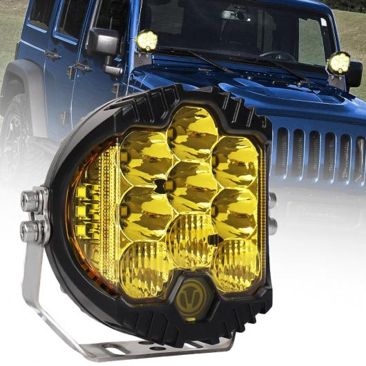 ѥ饤 1ԡ 5 LED إåɥ饤 DRL HI/LO ӡ 50W 5000LM 9LED Ŭ: ˡ ȥХ 顼/LADA ե 4X4 UAZ 12V 24V ۥ磻  ۥ磻ȡ AL-RR-3282 AL