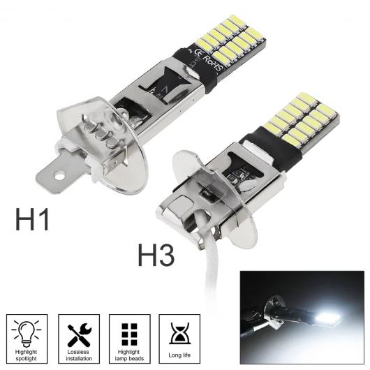ѥ饤 H1 H3 ˥С CAN-BUS ѡ ֥饤 LED Х ե饤 إåɥ饤 4014 24SMD 12V 6000K ˥ 饤  ȥХ  1ԡ H1 AL-RR-5262 AL