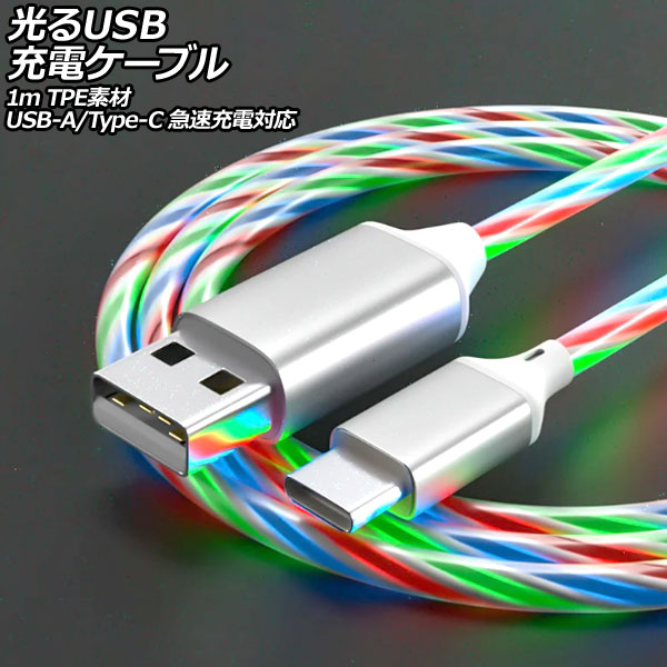 USBť֥ ޥ顼 1m TPEǺ USB-A/USB Type-C ®б AP-UJ1055-RGB