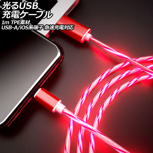 USBť֥ å 1m TPEǺ USB-A/iOSü ®б AP-UJ1056-RD