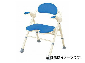 アロン化成 安寿 折りたたみシャワーベンチ TU ブルー 535-467 JAN：4970210399514