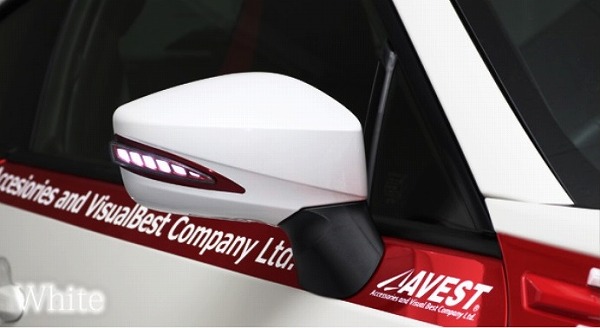 AVEST VerticalArrow ɥߥ顼󥫡 åɡߥۥ磻LED ̤ å AV-019-W-RAV-SW-LED-FLOW 86 BRZ