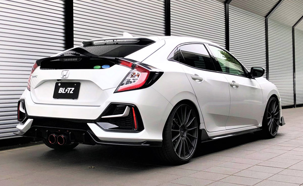 ブリッツ/BLITZ NUR-SPEC CUSTOM EDITION マフラー ホンダ シビックハッチバック FK7 L15C MT/AT共通 2017年09月～ カーボンレッド(CR) 63181C