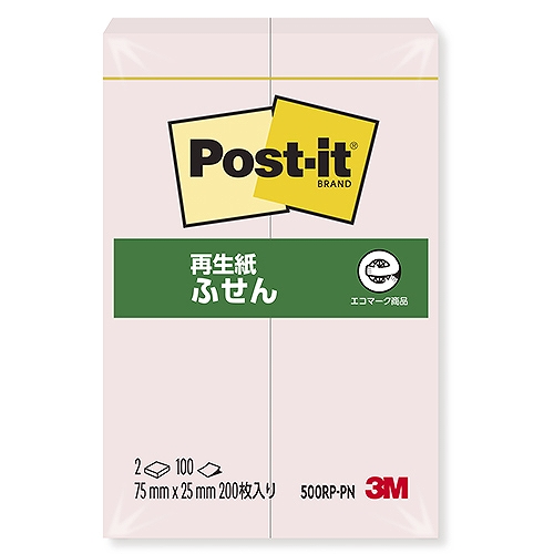 ꡼(3M) ݥȥå դ  ԥ 7525mm 1ѥå(2ѥå) 500RP-PN(31452)