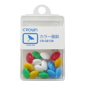 クラウン カラー画鋲 色込 入数：1個(20本入) CR-GB128-X(31924)