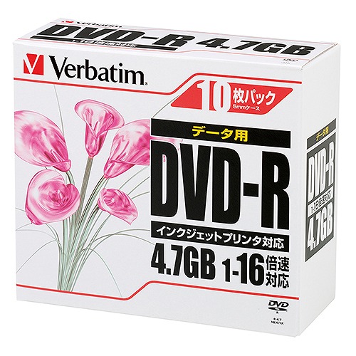С٥(Verbatim) ǡDVD-R 1Ȣ(100) DHR47JPP10C(72223)