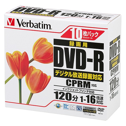 С٥(Verbatim) ϿDVD-R X16 CS 16® 1ѥå(10) VHR12JPP10(08443)