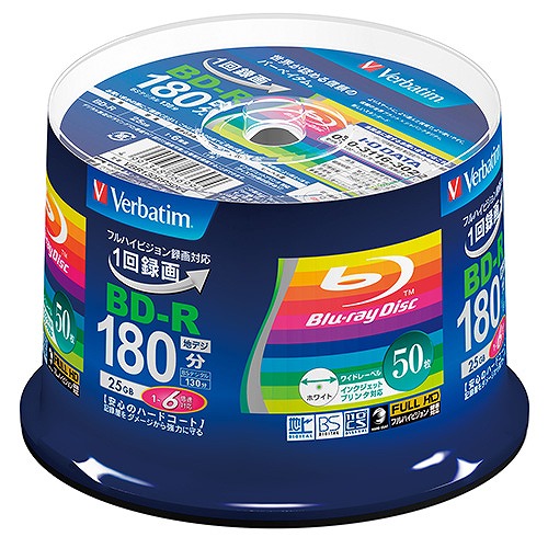 С٥(Verbatim) BD-R Ͽ 6® ԥɥ 1ѥå(50) VBR130RP50V4(34023)