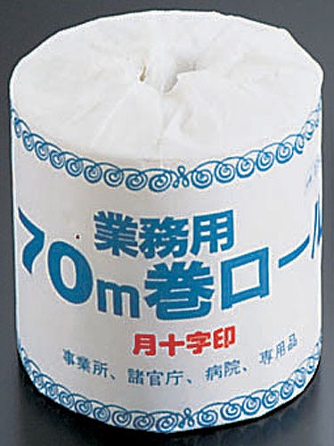 イワツキ 月十字印 業務用トイレットペーパー 70m シングル 入数：1セット(100個入) KTI21