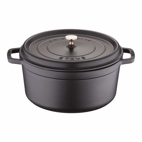 ストウブ(Staub) ピコ・ココット 黒 30cm ラウンド 鋳鉄 40509-863(RST3412)