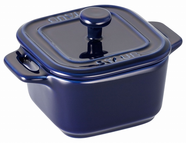 ストウブ(Staub) セラミック EXミニスクエアココット ブルー 入数：1セット(2個入) 40511-099(RSTC902)