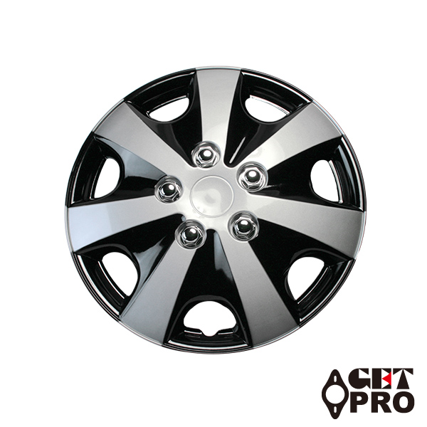 GET-PRO/ゲットプロ ホイールカバー シルバー＆ブラック 14インチ 汎用 入数：1台分(4枚) L051DP14
