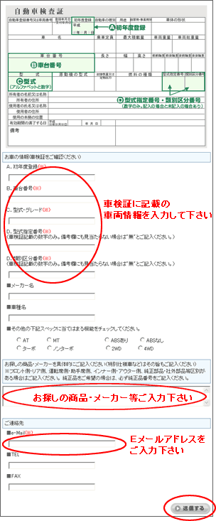 お見積りフォームに入力
