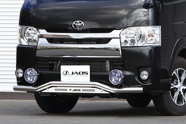 JAOS/ジャオス フロントスキッドバー トヨタ ハイエース 200系 標準ボディ(3型-) 2010年07月～ ポリッシュ/ブラスト B150203A