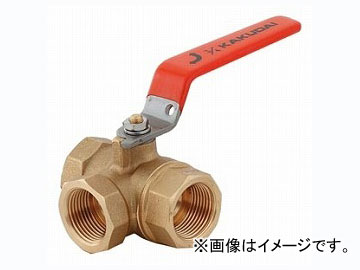 カクダイ 三方ボールバルブ 品番：6508-10 JAN：4972353035274