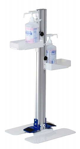 弘益 ペダル式消毒液スタンド ダブルタイプ FPS-100 - 77,490円