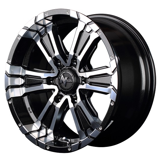 MID NITRO POWER CROSS CLAW ホイール ブラックメタリック＋ミラーカット 16インチ×6.5J +48 6H139 国産車 入数：1台分(4本)